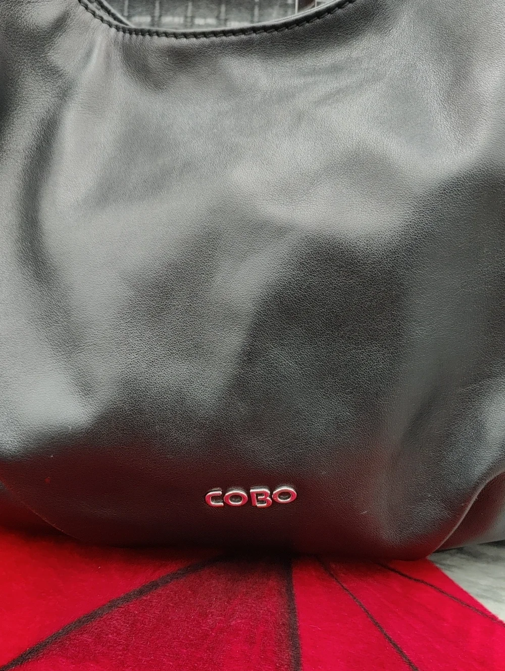 Cobo Black Leather Hobo